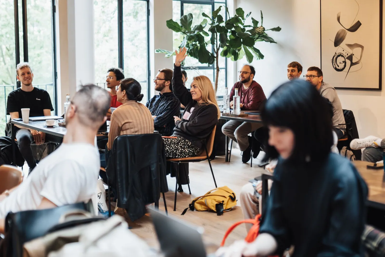 A group coaching session